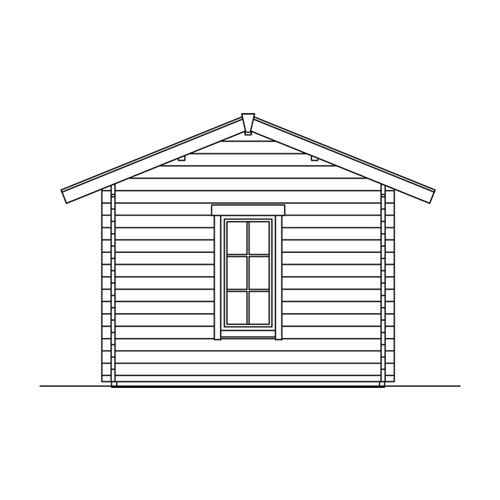 SKANHOLZ Gartenhaus Lugano 1 aus Holz in Beige, B/H/T: 500 x 296 x 300 cm - Bild 2