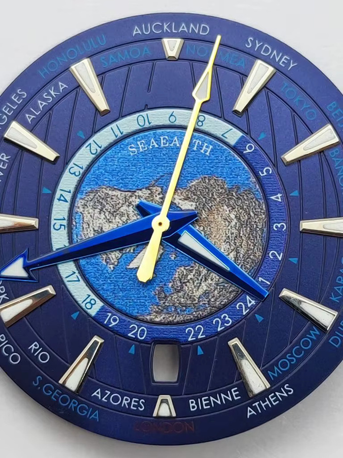 RICHUS Zifferblatt mit Zeigern, grün leuchtend, 33,5 mm, Silber, Uhrenzubehör - Bild 4