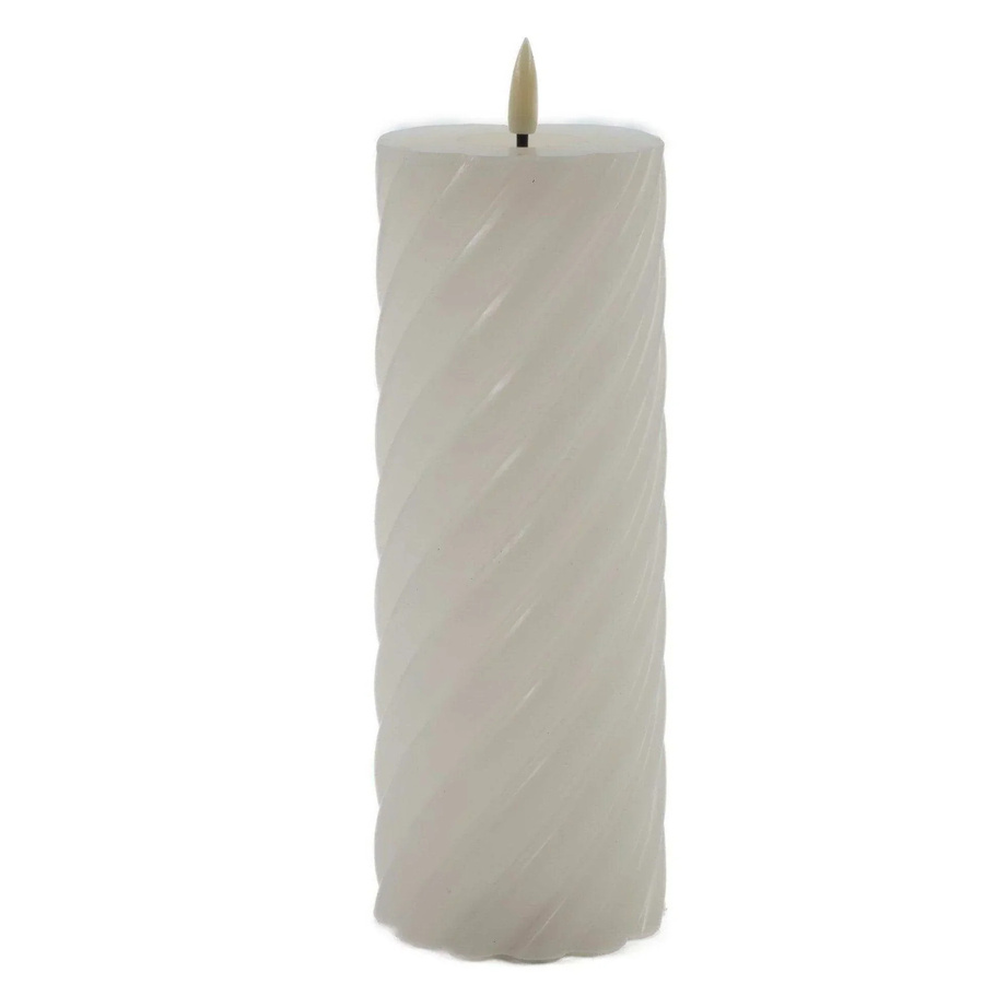 Mansion Swirl LED-Kerze Elfenbein Höhe: 20 cm, Durchmesser: 7,5 cm - Bild 1