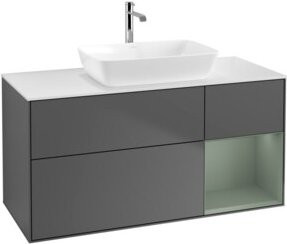 V&B Waschtischunterschrank Finion in Anthrazit lackiert, B/T/H: 120 x 50,1 x 50,1 cm - Bild 1
