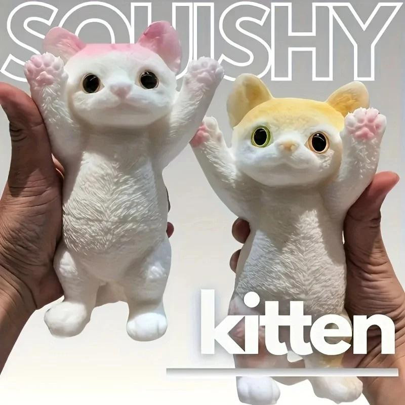 Fashnics Katzen Quetschspielzeug Kawaii Handgemachte Katze Tier Fufu Sensorikspielzeug - Bild 4