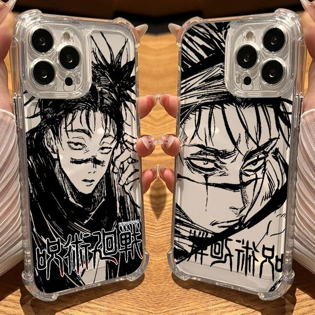 Stoßfeste Anime Handyhülle Jujutsus Choso Kaisens transparent für iPhone 11 bis iPhone 17 Pro Max und weitere Modelle - Bild 1
