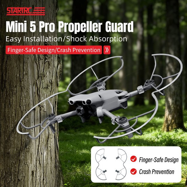 DJI Propellerschutz für DJI Mini 5 Pro mit Schnellverschluss in Silber und Grau - Bild 1