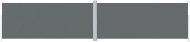 Furnicato Seitenmarkise ausziehbar Anthrazit mit automatischer Rückrollfunktion, UV-beständig und wasserabweisend, B: 1000 cm, H: 220 cm - Bild 1