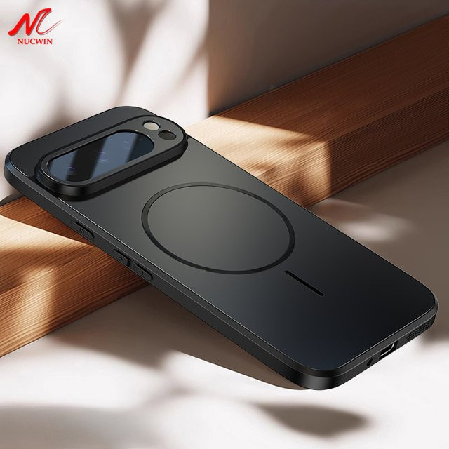 NUCWIN AG Slim Matte Magnetic Hülle für Google Pixel 10 9 8 7 Pro XL mit MagSafe Kompatibilität, rutschfeste Hartschale in Schwarz oder Lila - Bild 1