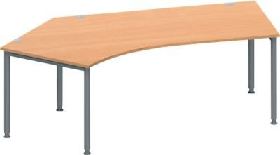 Schäfer Shop Genius Winkelschreibtisch MODENA FLEX 135 Grad Buche Anthrazit mit Ansatz links - Bild 1