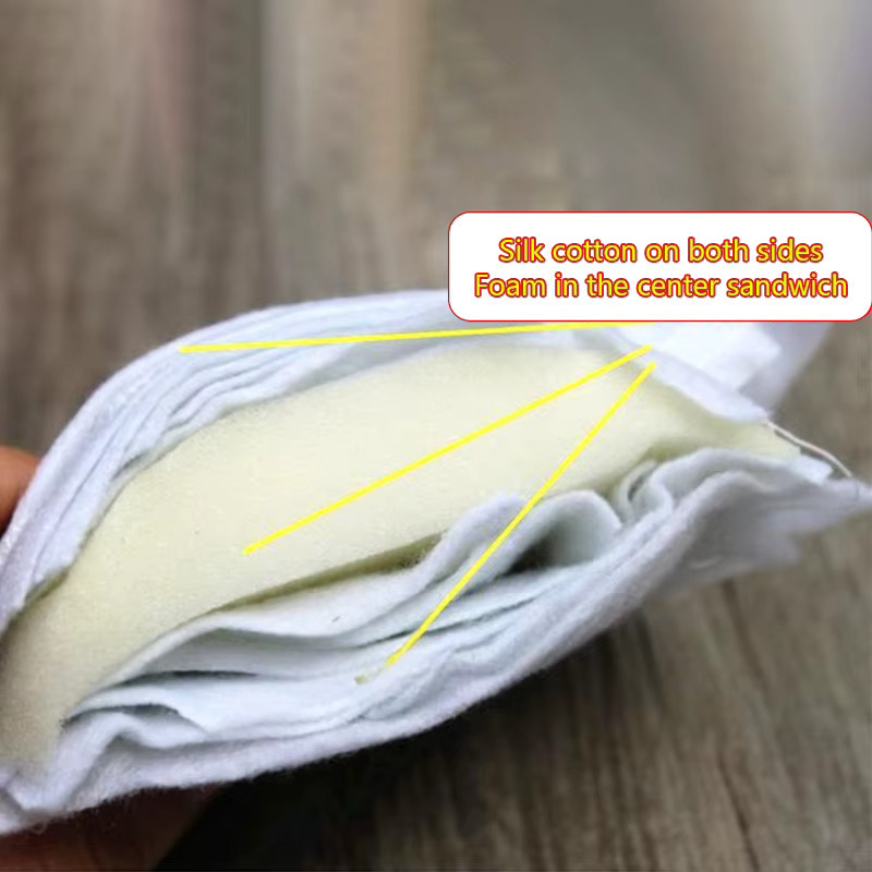 1 Paar weich gepolsterte Schulterpolsterung in Weiß, 5 cm Dicke, Nähzubehör für Bühnenkostüme mit Verschlüsselung - Bild 4