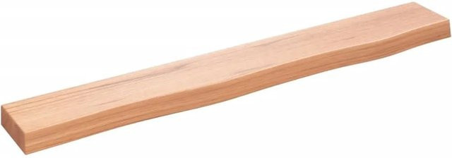 vidaXL Wandregal aus massivem Eichenholz in Hellbraun, B/H/T: 80 x 10 x 4 cm - Bild 1