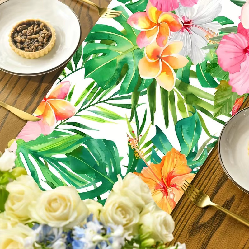 VIKAMA Tischläufer mit floralem Design in Multicolour, Polyester, B: 90 cm, T: 33 cm - Bild 2