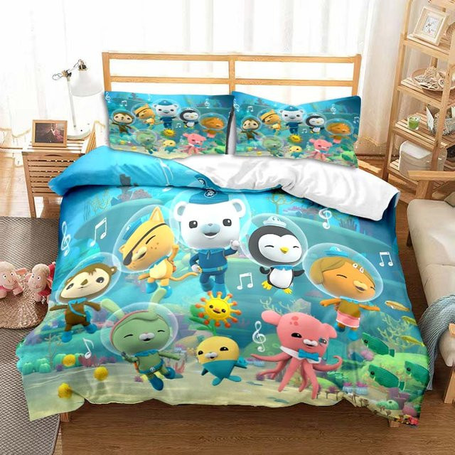 Octonauts Bettwäschegarnitur für Kinder aus Polyester in Blau mit Bettbezug und Kissenbezug, Breite: 135 cm, Länge: 200 cm - Bild 1