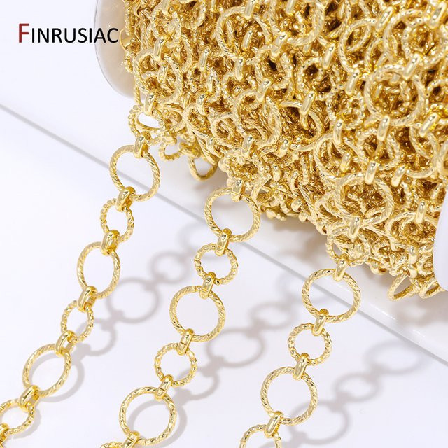 FINRUSIAC O-Gliederkette, 14K vergoldetes Messing, 12mm - Bild 1
