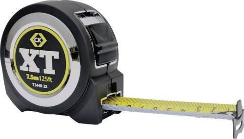 C.K T3448 Maßband aus Stahl in Schwarz mit 7,5 m Länge - Bild 1