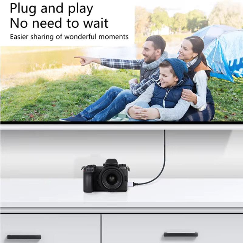 AXONUS HDMI Verlängerung Kabel mit Nylon Geflecht in Schwarz, 4K 60Hz, Micro Mini zu HDMI kompatibel für Kamera, PS3/4/5, Projektor, TV Box und Laptop - Bild 2