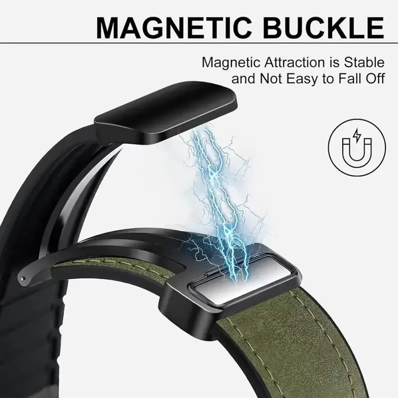 Xiaomi Uhrenarmband Leder, Silikon, Schwarz, Unisex - Bild 4