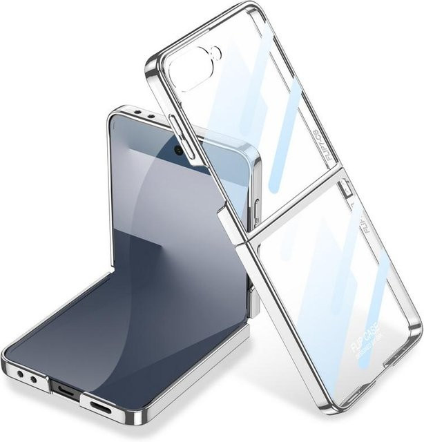 Ultradünne transparente Schutzhülle mit Glas-Kameraschutz für Samsung Galaxy Z Flip 7 in Grau - Bild 1