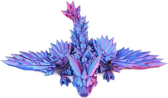 Kidsly Drachenfigur, 3D-gedruckt, mit drehbaren Flügeln - Bild 1
