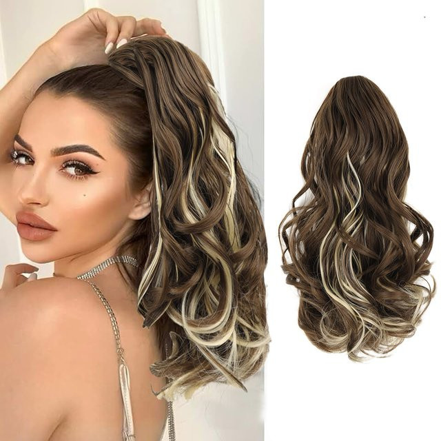 Booming Hair Haarteile Pferdeschwanz, synthetisch, lockig, 14 Zoll, Damen - Bild 1