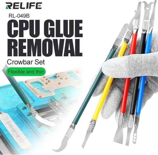 Relife RL-049B 5 in 1 Multifunktions-Doppelkopf-Werkzeug für die Telefonreparatur und CPU-Motherboard-Trennung in Multicolour - Bild 1