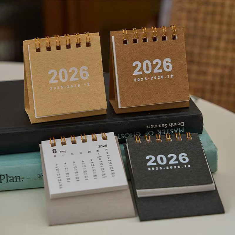 Mini-Kalender 2026 als Monats- und Jahreskalender für Büro und Studium in einfarbiger Ausführung - Bild 4