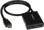 StarTech.com 4K HDMI 2-Port Video Splitter mit USB oder Netzteil, 4K 30Hz, 2 x HDMI, Schwarz (ST122HD4KU) - Bild 1