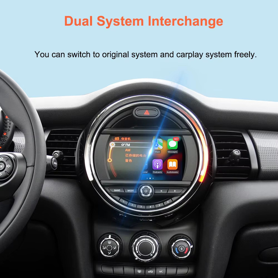 Bonroad Kabelloses CarPlay Modul für BMW und Mini Cooper mit Android Auto und Mirror Link in Schwarz - Bild 4