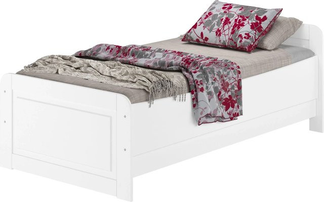 Erst-Holz Seniorenbett Modell 42 aus Kiefernholz in Weiß, Extra Hoch, B/T/H: 100 x 75 x 204 cm - Bild 1