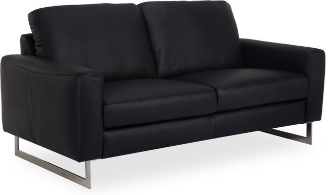 Modernes Leder-Sofa SCHILLIG ALEXX in Schwarz mit Armlehnen, B/T/H: 172 x 93 x 56 cm - Bild 1