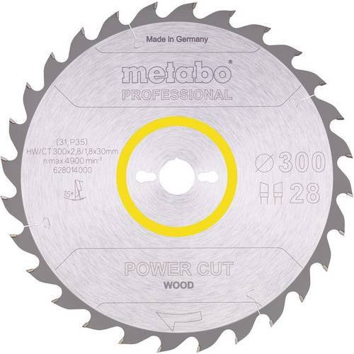 Metabo Kreissägeblatt Power Cut Wood Professional für Holz und Metall, Silber, Durchmesser: 300 mm - Bild 1