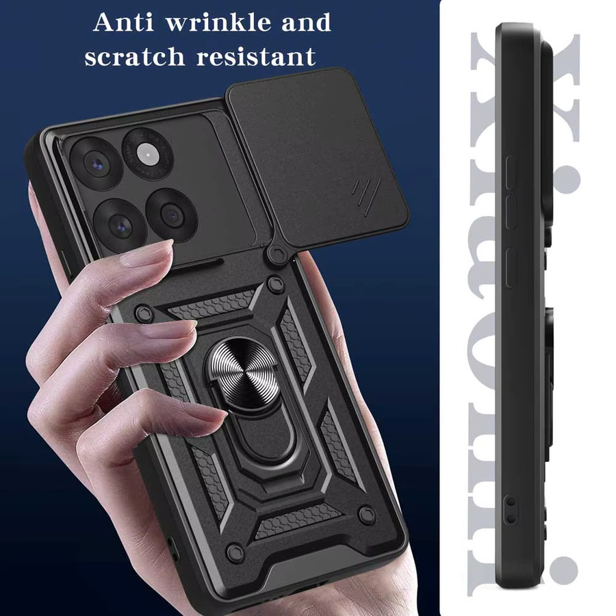Schutzhülle für Motorola Edge 60 Pro 5G, Moto Edge 60 und 60S Fusion mit Kameraobjektiv-Schutz und Military-Grade Stoßstangen-Ring in Schwarz - Bild 3