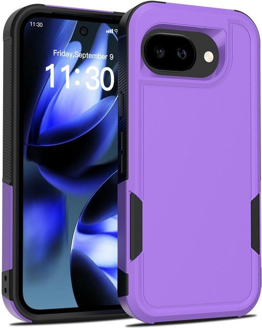Robuste Panzerhülle in Militär-Qualität für Google Pixel 9 Pro XL 9 8 7 Pro – Stoßfester Schutz in Purple - Bild 1