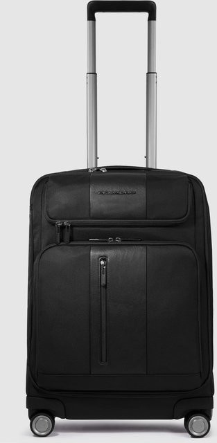 Piquadro Brief 4-Rollen Laptop-Trolley Koffer in Schwarz mit USB-C und USB-A Anschlüssen - Bild 1