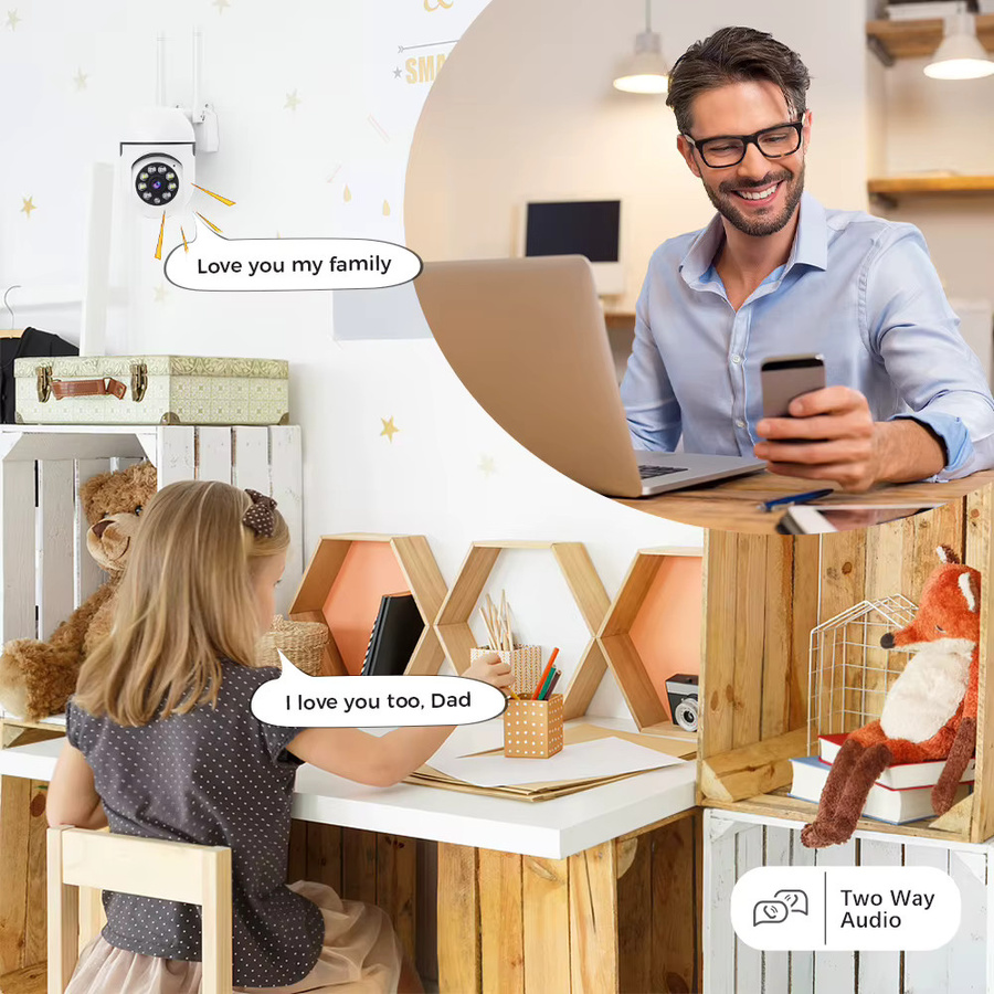 XVIM 2K WiFi Smart Home Indoor IP Überwachungskamera mit AI-Erkennung und automatischem Tracking in Weiß - Bild 4