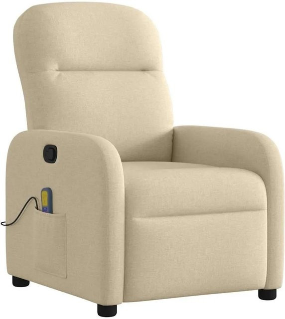 vidaXL Massagesessel in Creme aus Stoff mit Armlehnen - Bild 1