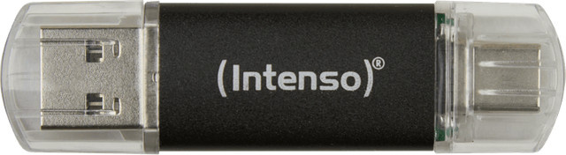 Intenso Twist Line USB-Flashlaufwerk USB-A/C 3.2 mit 128 GB in Schwarz - Bild 1