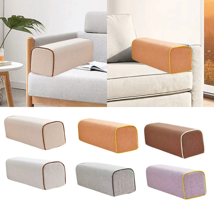 Waschbares Couch-Armlehnenkissen von Kesoto in Beige mit hochdichtem Schaumstoff, B/T/H: 50 x 15 x 15 cm - Bild 2