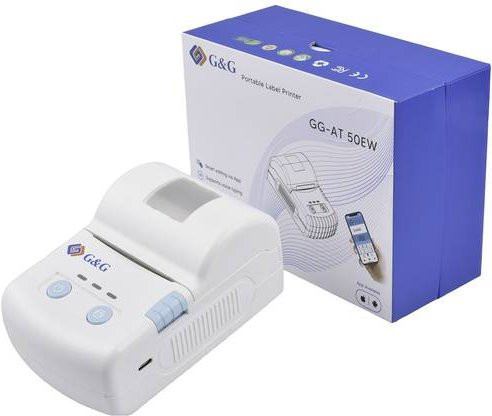G&G GG-AT-50EW-USB Thermodirekt Etikettendrucker mit Bluetooth und maximaler Etikettenbreite 48mm in Weiß - Bild 1