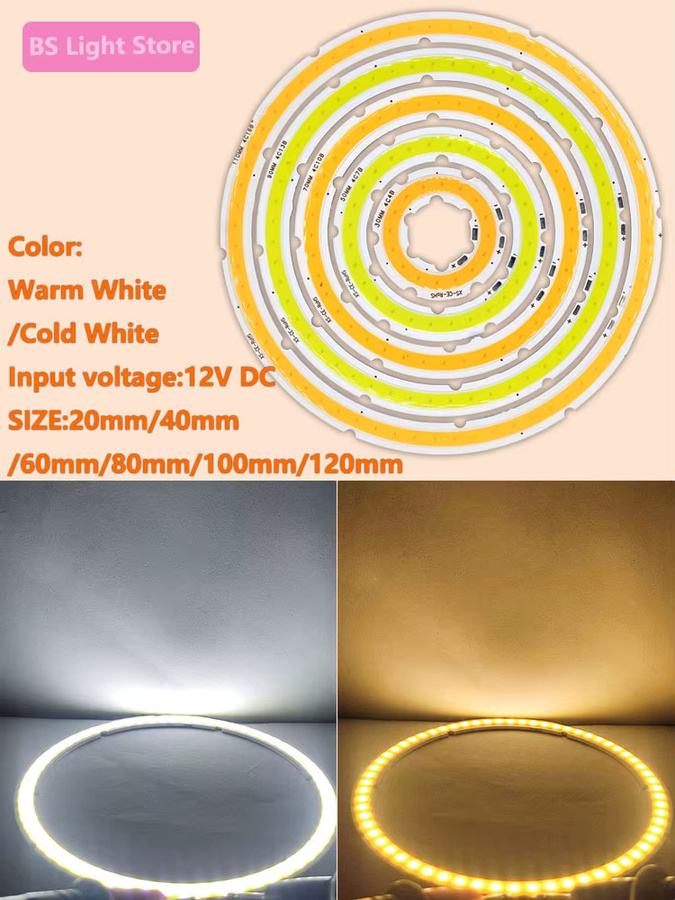 Angel Eye LED COB Lichtquelle Weiß für DIY Glühbirnen 12V - Bild 4