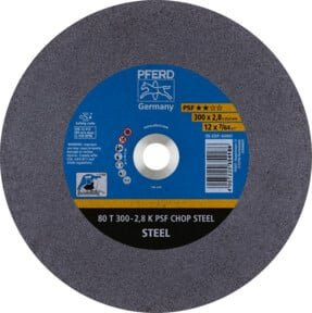 PFERD Trennscheibe für Metallkreissägen PSF CHOP STEEL für Stahl, Farbe: Grau, Durchmesser: 300 mm, Breite: 2,8 mm, Bohrung: 25,4 mm - Bild 1
