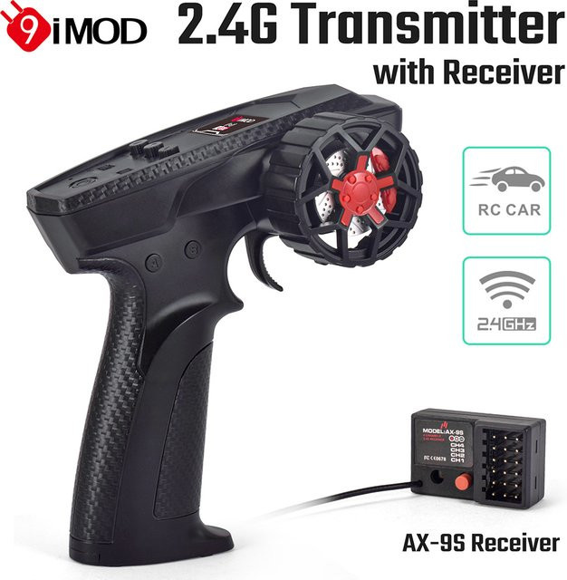 9IMOD Funksender 4 Kanal Fernbedienung mit 4CH Empfänger, 2,4 GHz, 100 m - Bild 1