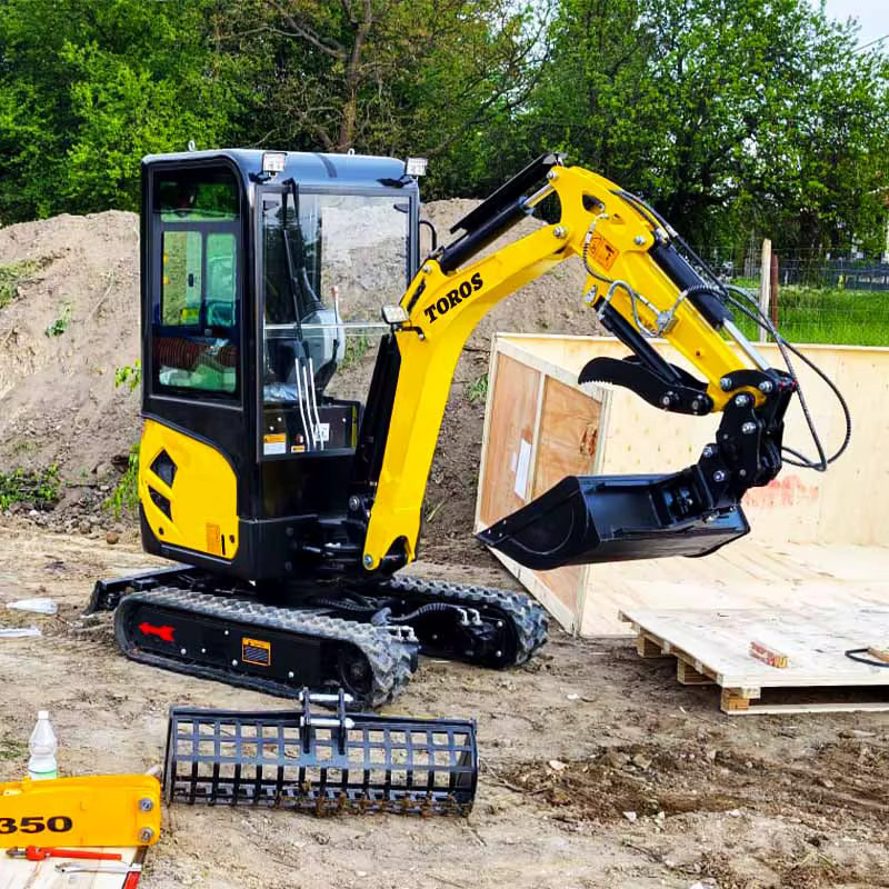 Huayee Mini-Bagger 1,8 Tonnen in Gelb für die landwirtschaftliche Nutzung - Bild 2