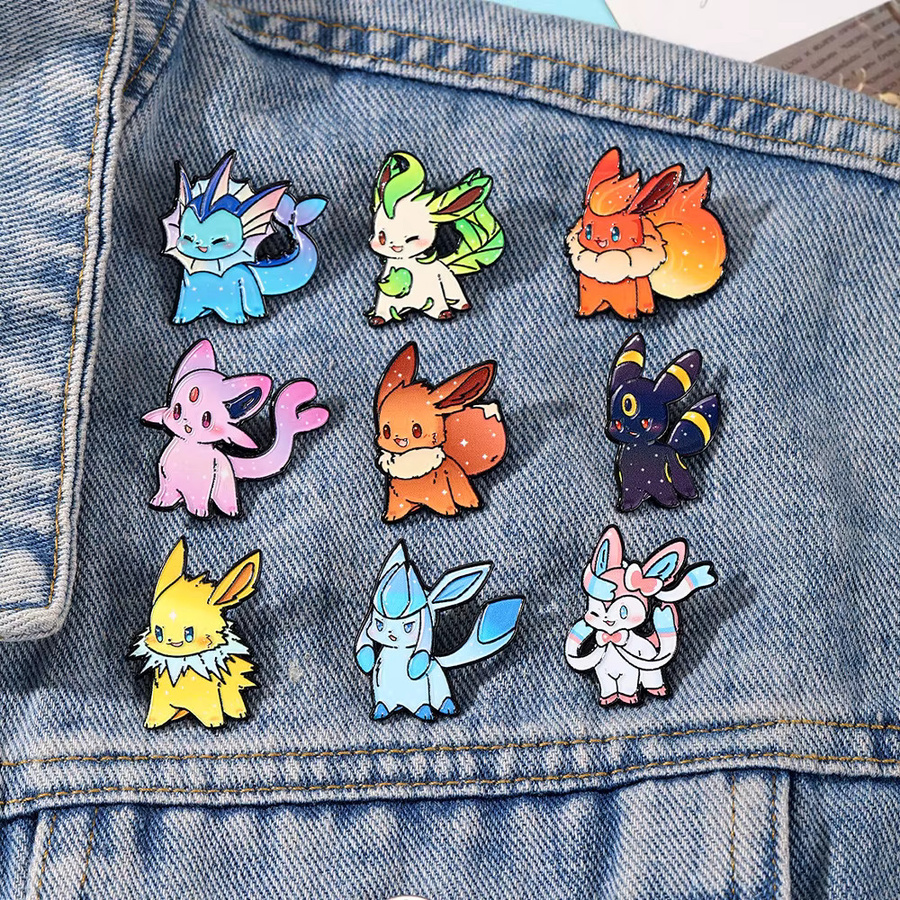 Potdemiel Brosche, Eevee Familie, Emaille, Bunt, Damen - Bild 4