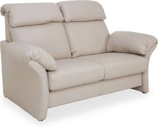 Rolf Weber 2 Sitzer Sofa SALLGAST aus Leder in Beige/Creme mit Armlehnen - Bild 1