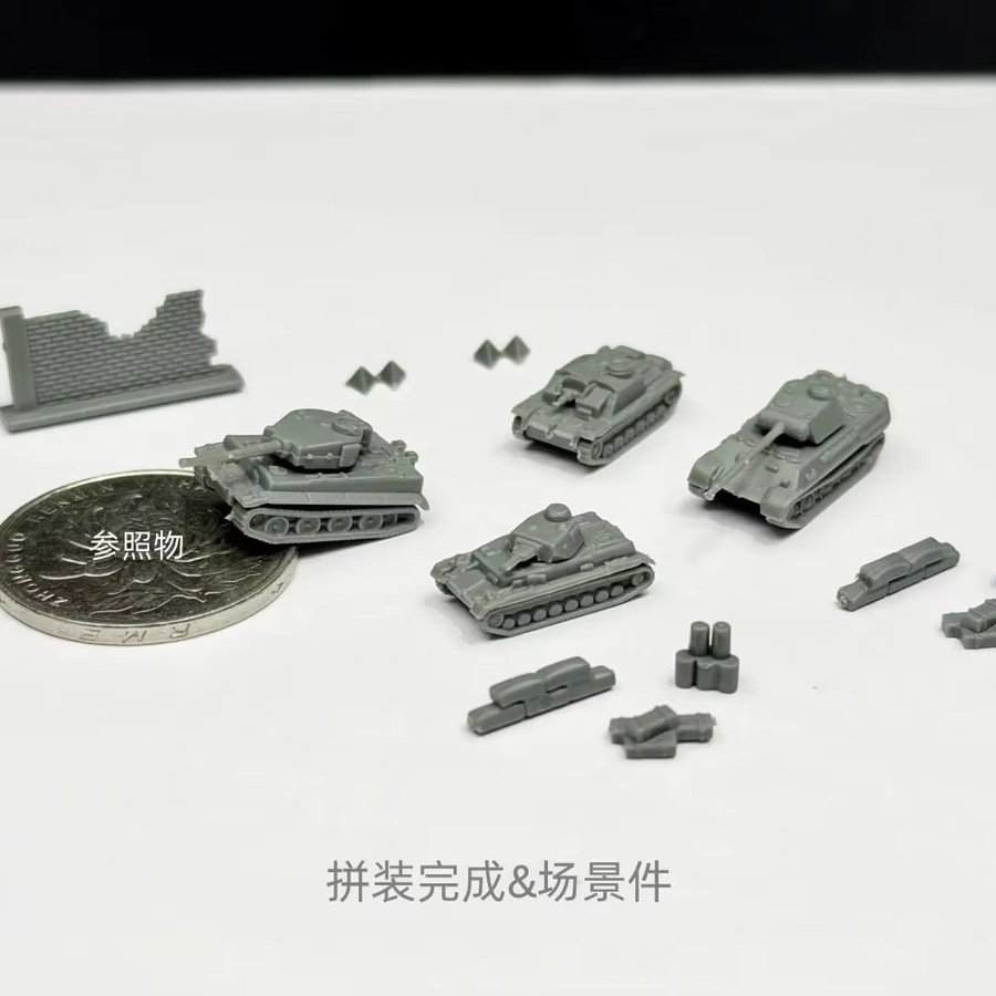 GRAPMAN 4D-Bausatz WWII Panzermodell Tiger-Typ Leopard-Typ IV, 1:350 - Bild 3