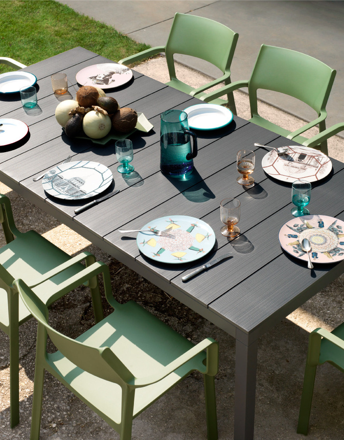 Nardi Rio Alu Fix Gartentisch aus Aluminium in Anthrazit, Breite: 210 cm - Bild 3