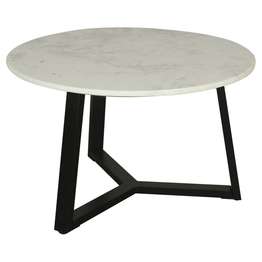 byLIVING Couchtisch CROSS modern in Schwarz und Weiß mit Marmor-Optik, B: 75 cm, H: 46 cm - Bild 2