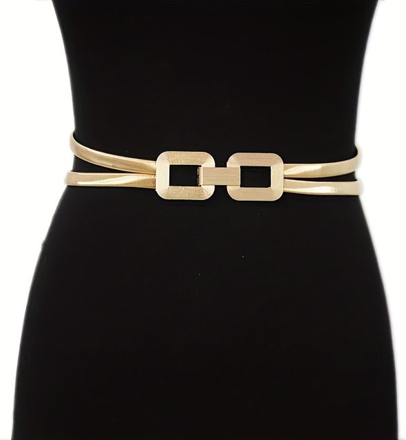 Taillenkette Metall, Goldene doppelsträngige elastische, Damen - Bild 1