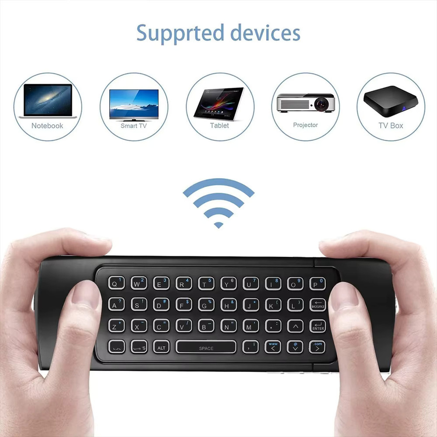 MRSVI Air Mouse MX3 Drahtlose Tastatur mit Hintergrundbeleuchtung und Sprachsteuerung in Schwarz für Android TV Boxen - Bild 3