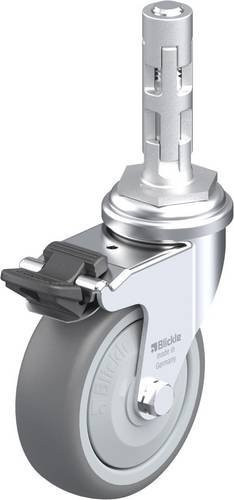 Blickle LRA-TPA 75KF-FI-E01 Lenkrolle mit Feststeller in Grau und Silber, Rad-Durchmesser: 75 mm, Tragfähigkeit: 75 kg - Bild 1
