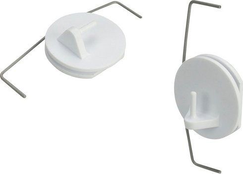 LIEDECO Träger für Stangen, 2 Stück, Kunststoff und Metall, Weiss - Bild 1