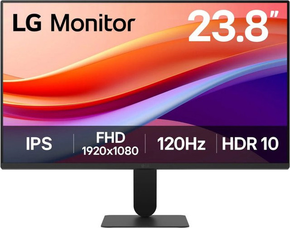 LG Monitor 24U41YA-B mit 61 cm (24 Zoll) Full HD, HDMI und VGA in Schwarz